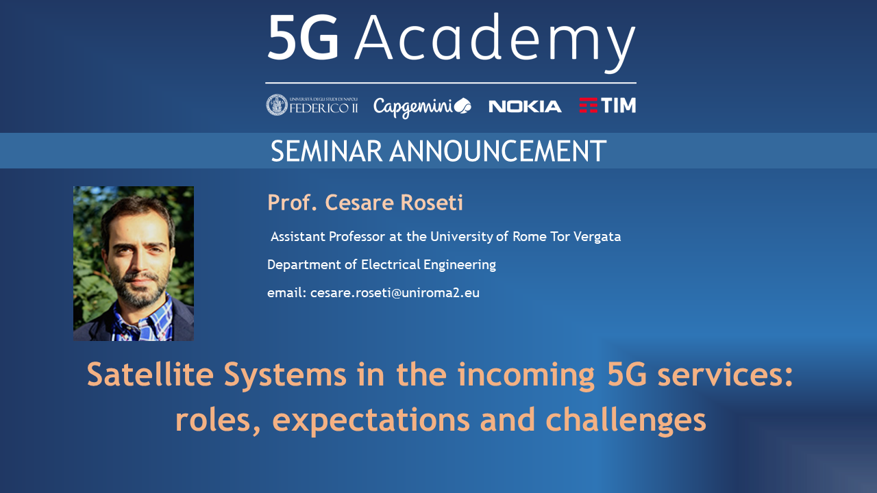 Satellite Systems in the incoming 5G services: roles, expectations and challenges